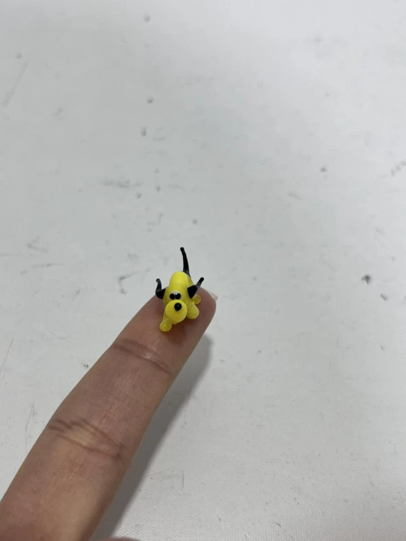 El Yapımı Mini Murano Cam Köpek Biblo A160-01 - Resim 4