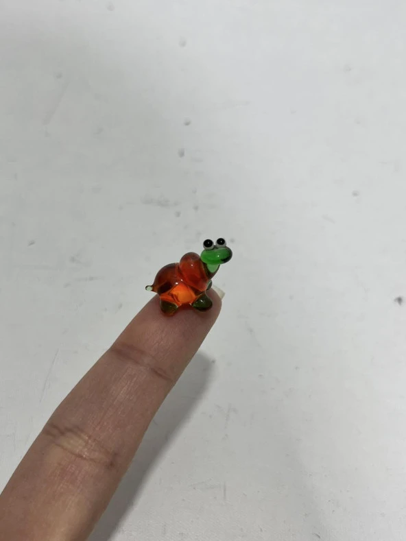 El Yapımı Mini Murano Cam Kaplumbağa Biblo A160-06 - Resim 5