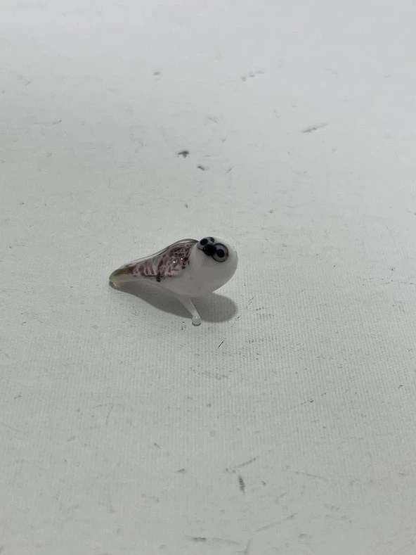 El Yapımı Mini Murano Cam Baykuş Biblo A161-01 - Resim 2
