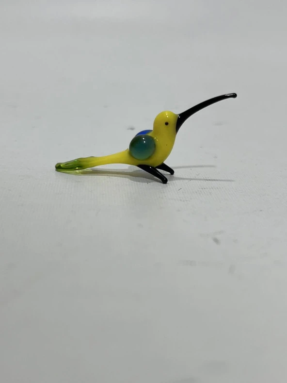 El Yapımı Mini Murano Cam Kuş Biblo A161-08 - Resim 2