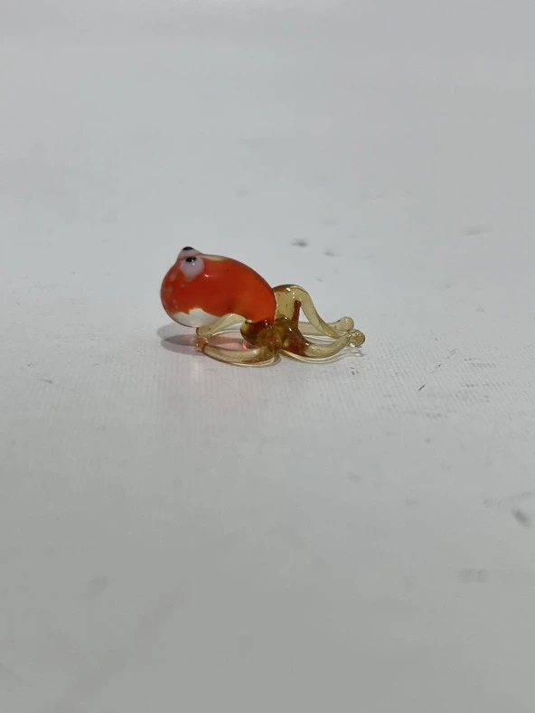 El Yapımı Mini Murano Cam Ahtapot Biblo A161-11 - Resim 2