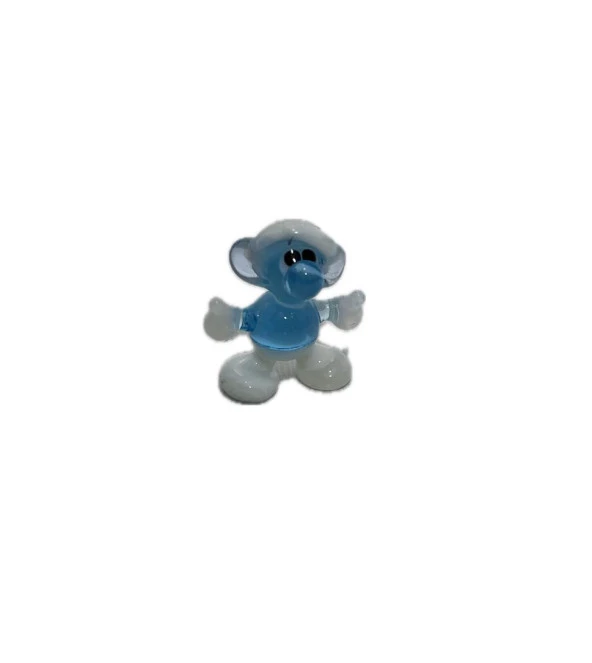 El Yapımı Mini Murano Cam Şirinler Biblo A162-03