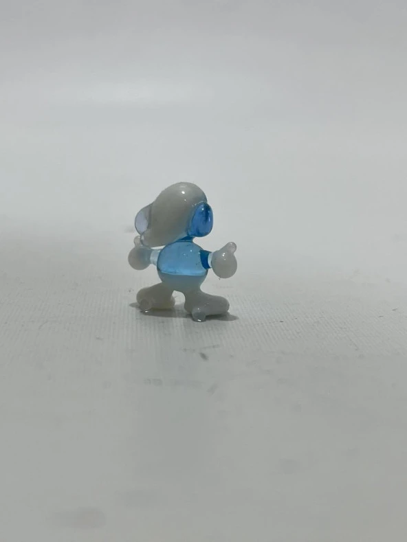 El Yapımı Mini Murano Cam Şirinler Biblo A162-03 - 3