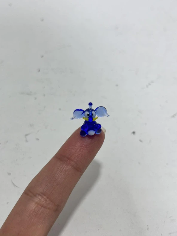 El Yapımı Mini Murano Cam Fil Biblo A162-08 - Resim 4