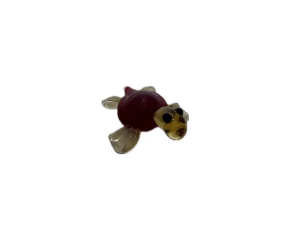 El Yapımı Mini Murano Cam Kaplumbağa Biblo A162-14
