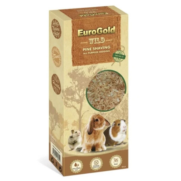 Eurogold Kemirgen Talaşı Hamster Tavşan Ginepig 15Lt x 10 adet