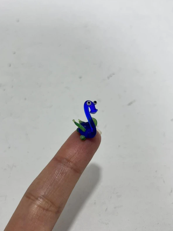 El Yapımı Mini Murano Cam Dinozor Biblo A164-10 - Resim 4