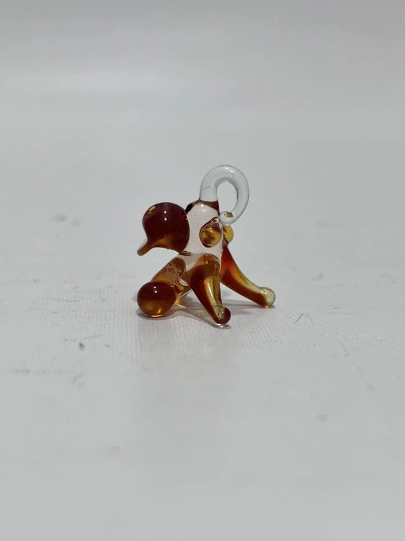 El Yapımı Mini Murano Cam Maymun Biblo A165-06 - Resim 2
