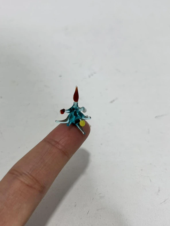 El Yapımı Mini Murano Cam Yılbaşı Ağacı Biblo A167-10 - 4