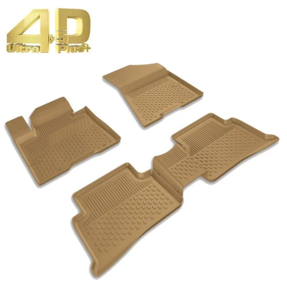 Sahler Seat Toledo için 2006-2012 Bej Renk 4.5D Araca Özel Paspas Seti - Resim 2