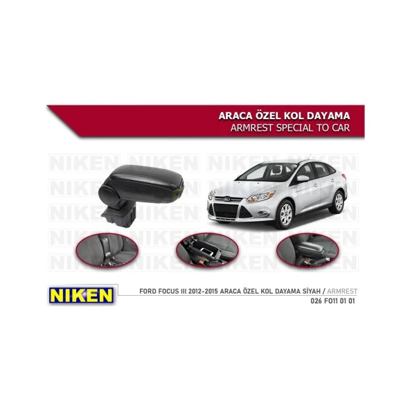 Ford Focus 3 için Araca Özel Kol Dayama Kolçak 2012-2015 Model - 2