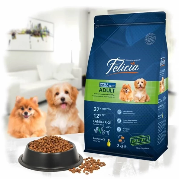 Felicia Köpek Maması Kuzu Etli Mini Irk HypoAllergenic 3 Kg