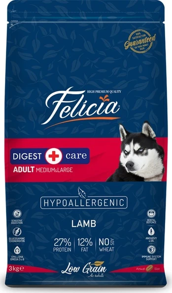 Felicia Köpek Maması Kuzu Etli Orta Büyük Irk 3 Kg