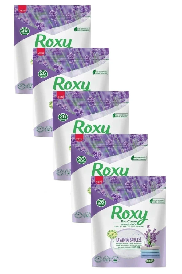 Roxy Matik Sabun Tozu Lavanta 5li Set  800 gr