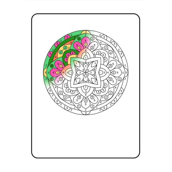 Sayılarla Mandala Boyama Kitabı (100 Süper Mandala) - 3