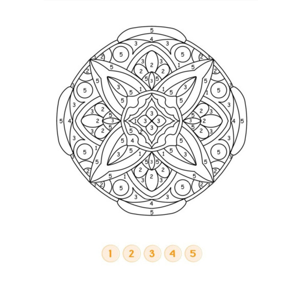 Sayılarla Mandala Boyama Kitabı (100 Süper Mandala) - 6