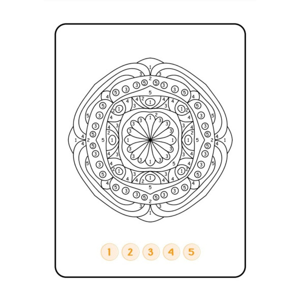 Sayılarla Mandala Boyama Kitabı (100 Süper Mandala) - 7