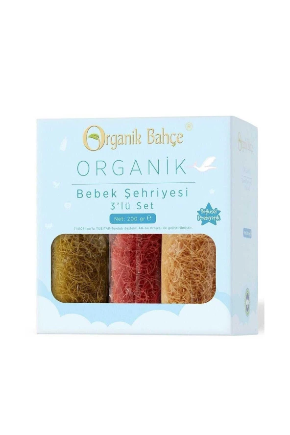 Organik Karışık Sebzeli Tam Buğday Tel Şehriye 200 gr