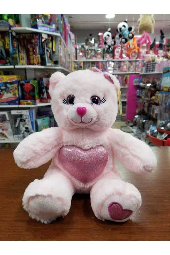 Peluş Sevimli Lila Ayıcık 27 Cm Pelüş Ayı /