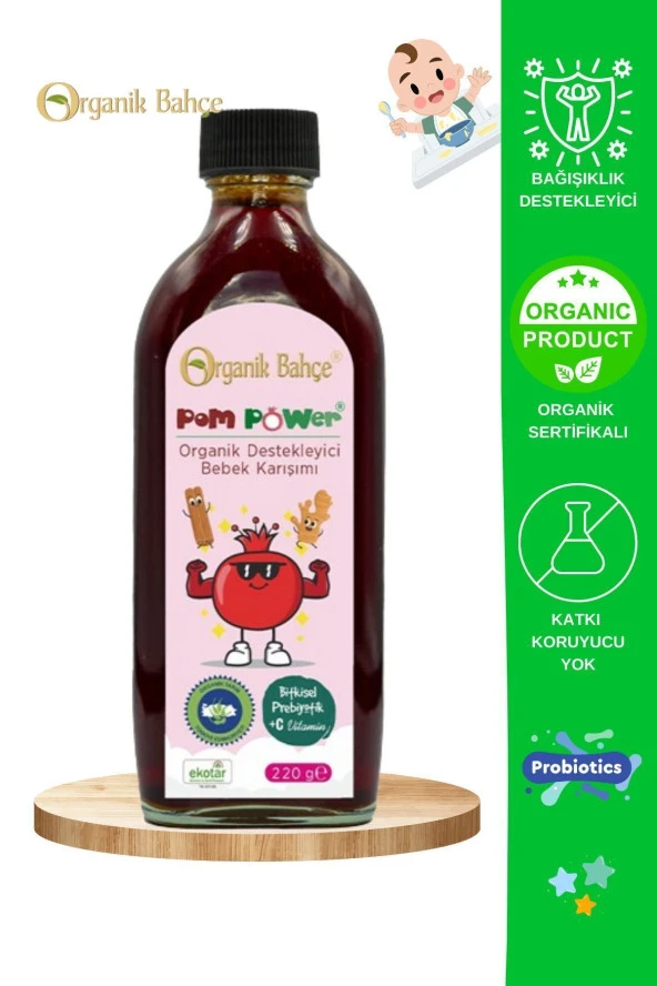 Pompower Organik Destekleyici Bebek Karışımı 220 gr - Bitkisel Probiyotik C Vitamini - 2
