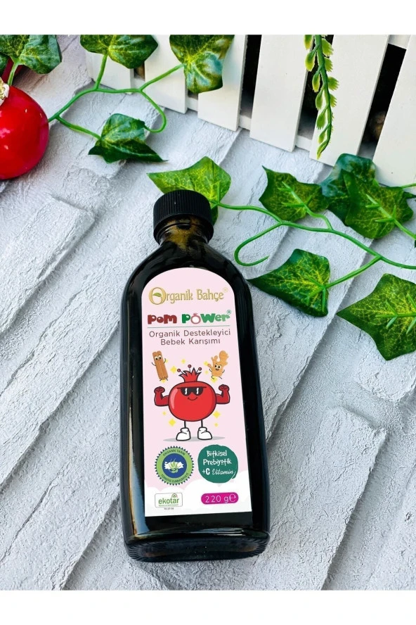 Pompower Organik Destekleyici Bebek Karışımı 220 gr - Bitkisel Probiyotik C Vitamini - 5