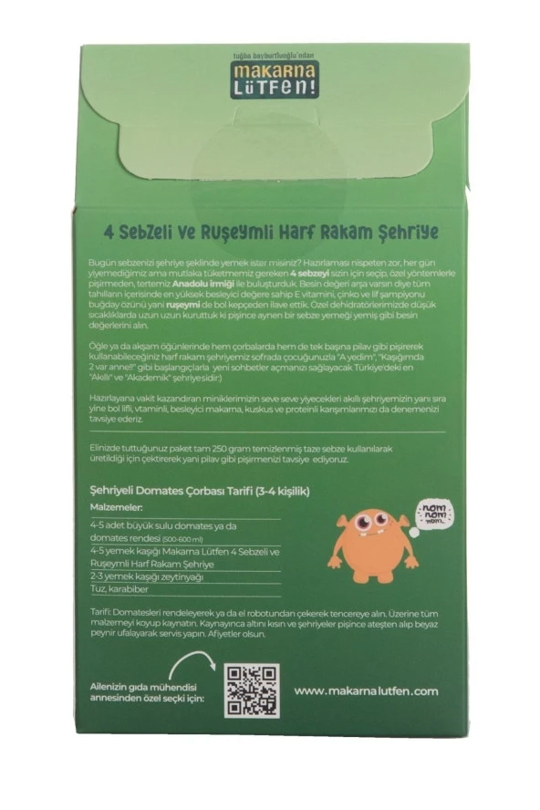 4 Sebzeli & Ruşeymli Harf Rakam Şehriye - 3