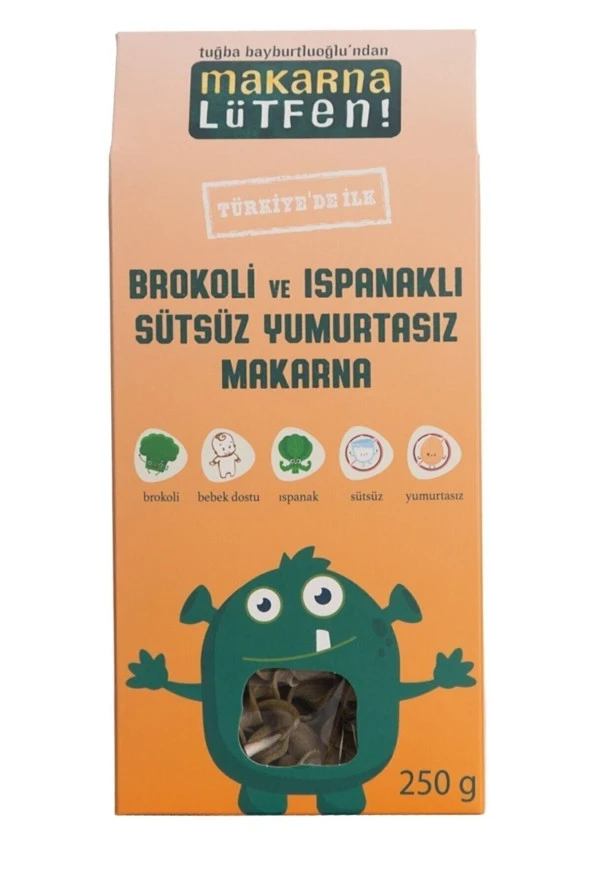 Brokoli & Ispanaklı Sütsüz Yumurtasız Makarna