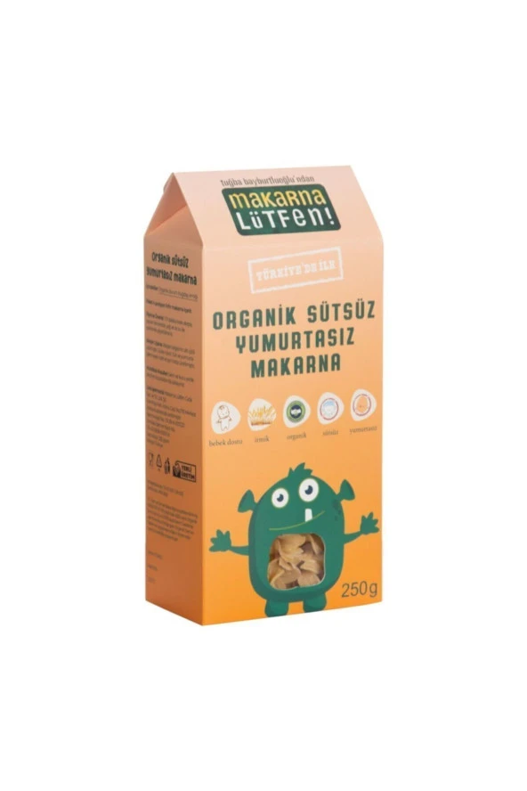 Katkısız Bebek Dostu Organik Sütsüz Ve Yumurtasız Makarna 250 Gr - 2
