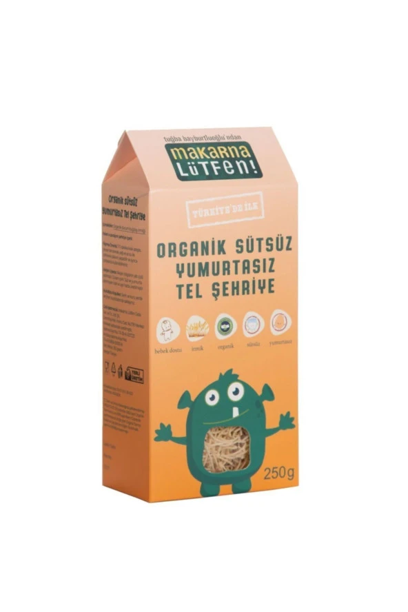 Katkısız Organik Sütsüz Ve Yumurtasız Tel Şehriye Makarna 250 Gr - 2