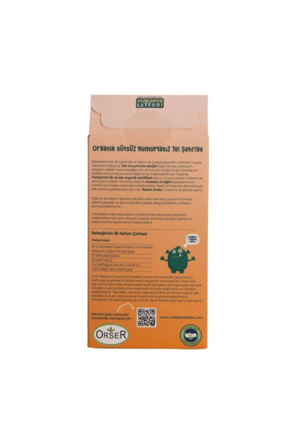 Katkısız Organik Sütsüz Ve Yumurtasız Tel Şehriye Makarna 250 Gr - 3