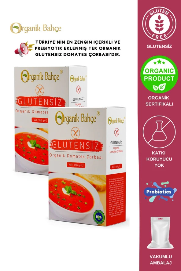 Glutensiz Domates Çorbası 2 Adet x 100 gr