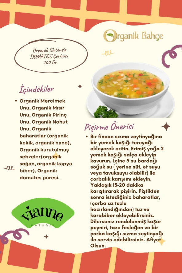 Glutensiz Domates Çorbası 2 Adet x 100 gr - 2