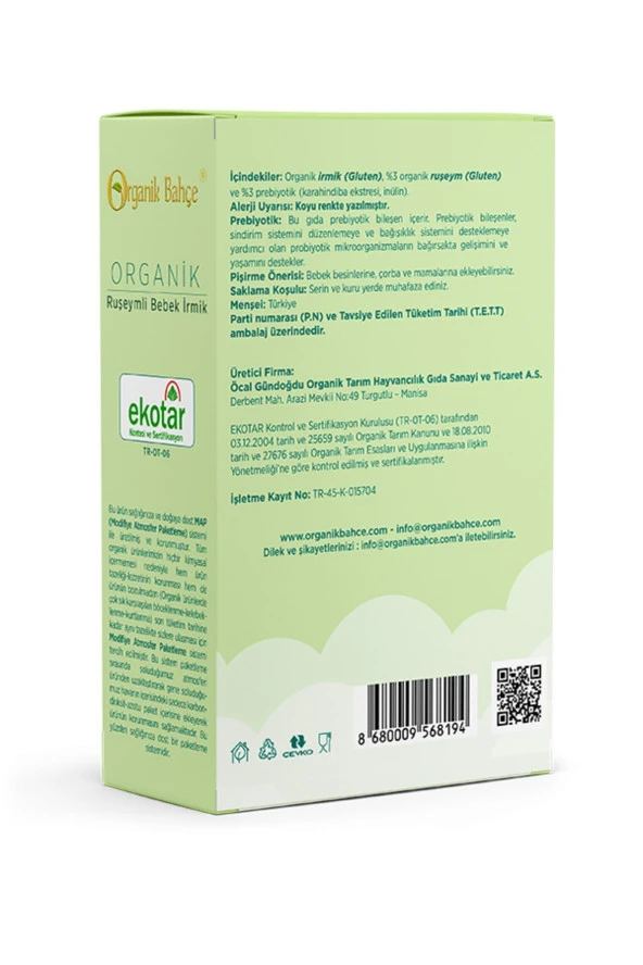 Ruşeymli Bebek Irmik 250 gr Organik - 3