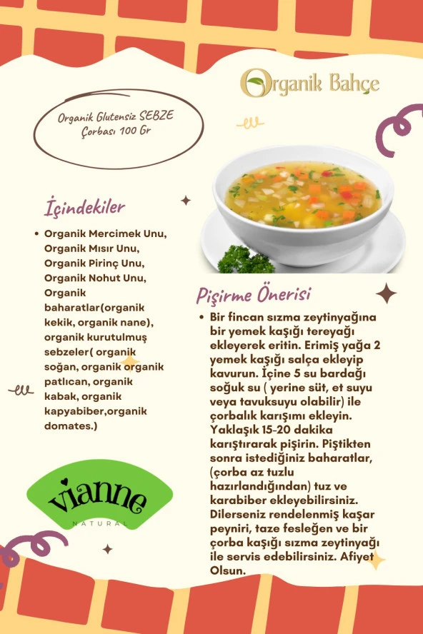Organik Glutensiz Sebze Çorbası 100 gr - 2