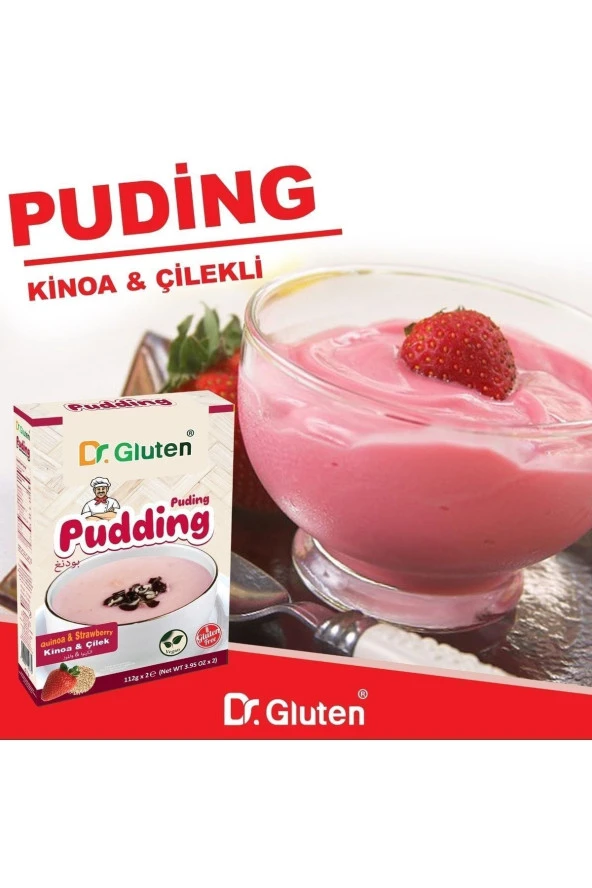 Dr. Gluten Glutensiz Çilekli Kinoalı Puding 112 G