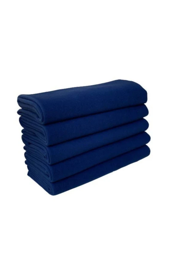 Gece Mavisi Polar Şal Örtü 5 Adet Cafe Restaurant Hediyelik Polar Şal - 2