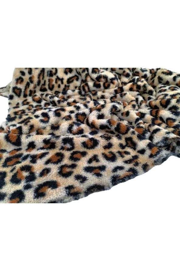 Tek Kişilik Leopar Desenli Wellsoft Battaniye , TV Polar Battaniyesi - 2