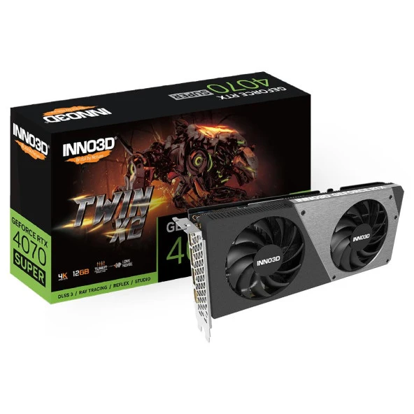 Inno3d Nvidia Geforce Rtx4070 Super Twin X2 12Gb 192Bit Gddr6x Ekran Kartı (N407s2-126X-186162N)
