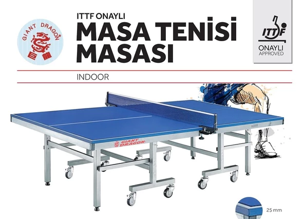 DONGXING ITTF ONAYLI MASA TENİSİ MASASI -1DGAKK2008B - 2