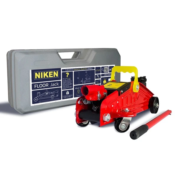 NİKEN Arabalı kriko araç kaldırma krikosu hidrolik 2 ton plastik çantalı