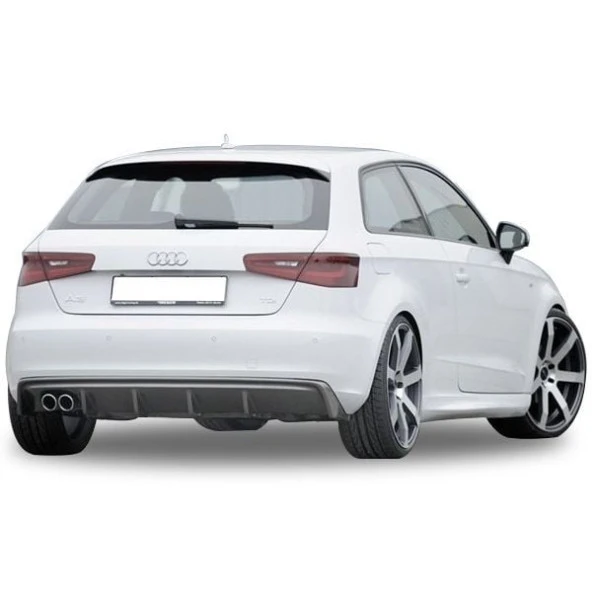 Audi A3 8V için 2012 - 2016 Custom Arka Tampon Eki - Difüzör (Plastik) - 1