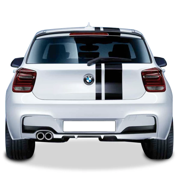 Bmw 1 Serisi için F20 2012 - 2015 M Performance Arka Tampon Eki - Difüzör (Plastik)