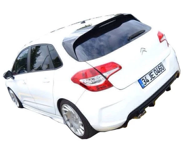 Citroen C4 (2011 için - 2016) Arka Tampon Eki - Difüzör (Plastik)