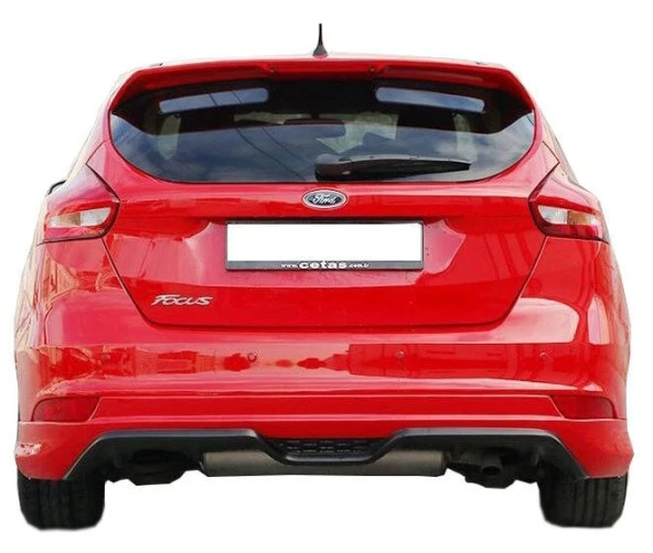 Ford Focus 3 için Hatchback Makyajlı (2015-2018) Arka Tampon Eki - Difüzör (Plastik)