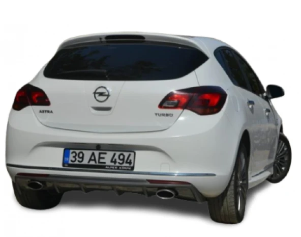 Opel Astra J için Hatchback (2013-2015) Makyajlı Arka Tampon Eki - Difüzör (Plastik)