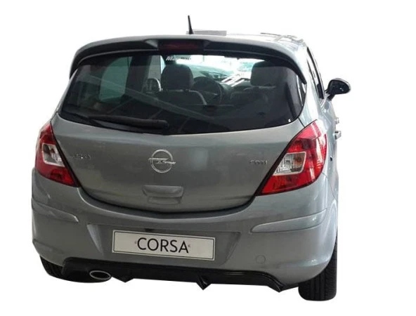 Opel Corsa D için (2007-2015) Arka Tampon Eki - Difüzör (Plastik)