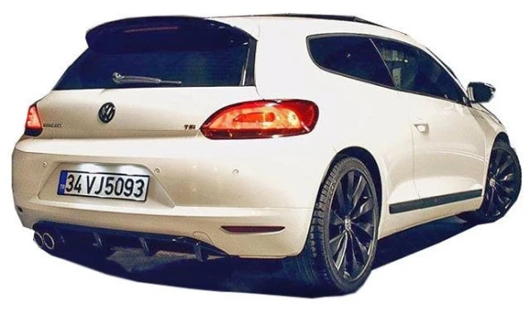 Volkswagen Scirocco (2009-2014) için Arka Tampon Eki - Difüzör (Plastik)