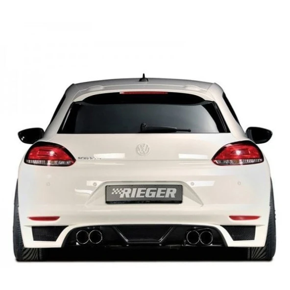 Volkswagen Scirocco (2009-2014) için Arka Tampon Eki - Difüzör (Plastik)