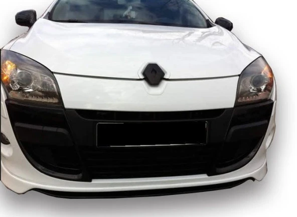 Renault Megane 3 için (2009-2013) Sport Ön Tampon Ek + Lip (Plastik)