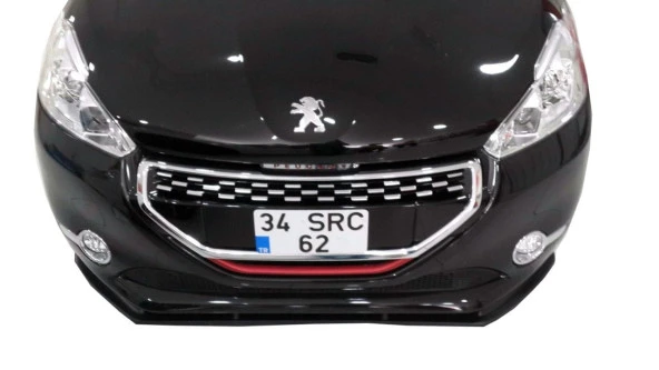 Peugeot 208 (2012-2015) için Ön Tampon Altı Lip (Plastik)